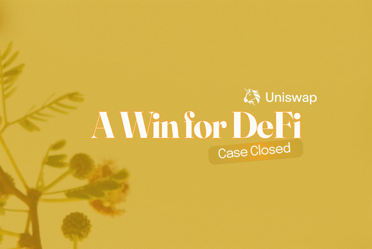 DeFiの勝利。SECがUniswap Labsの調査を終了